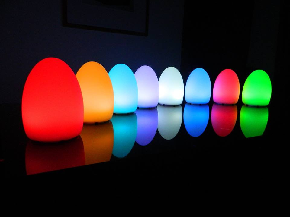 Rechargeable Colour Changing LED Egg shaped light